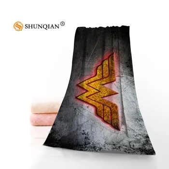 

New Custom Wonder Woman Logo Towel Printed Cotton Face/Bath Towels Microfiber Fabric For Kids Men Women Shower Towels J4567L