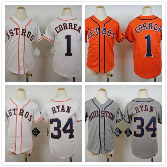 34 Nolan Ryan jersey 1 carlos correa womens jersey Houston Astros jerseys  women baseball wholesale Customized majestic cool base - AliExpress