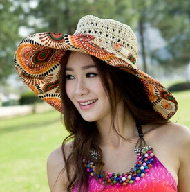 Новая модная летняя женская складывающаяся шляпа от солнца широкая с мягкими полями пляжная Соломенная шляпка для женщин