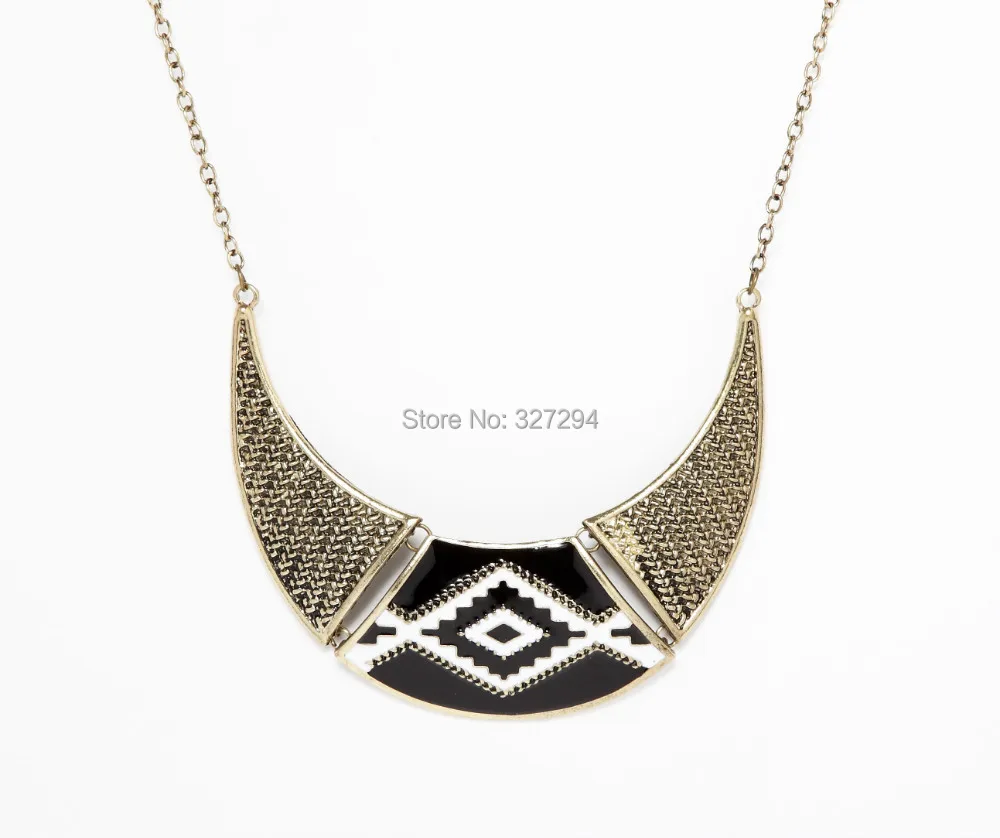 

1 PC Fashion Women Enamel Pattern Pendant Necklace Free Shipping