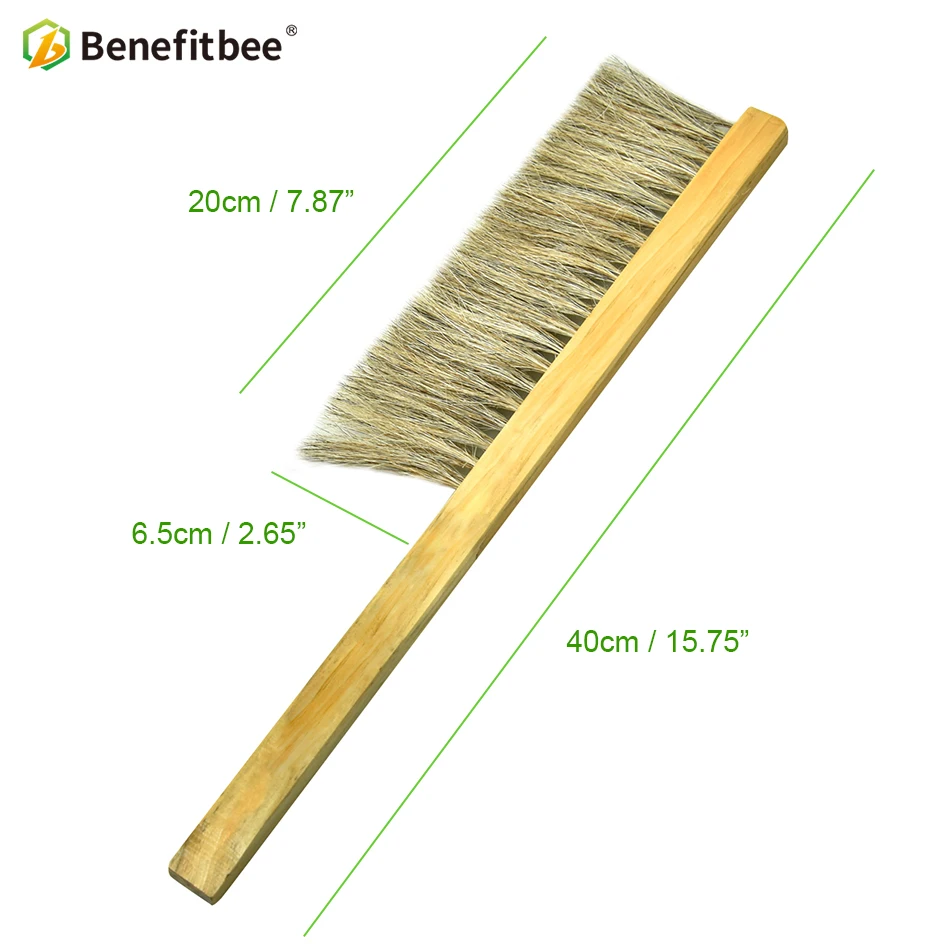

Benefitbee Brand Beehive Tool Bee Brush Wood Handle Horse Hair Bee Brushes Beekeeping Tool Bee keeping Equipment apicultura