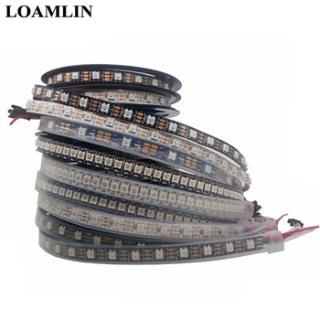 

74/96/144 Leds/m WS2812B Led Strip WS2812 Black/White 1m/2m/3m/4m/5m Individually Addressable Smart RGB Led Light Strip DC5V