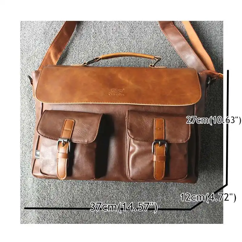 Мужской портфель из ПУ-кожи, винтажная деловая сумка для компьютера, модные сумки-мессенджеры, мужская сумка на плечо, мужские сумки, новинка
