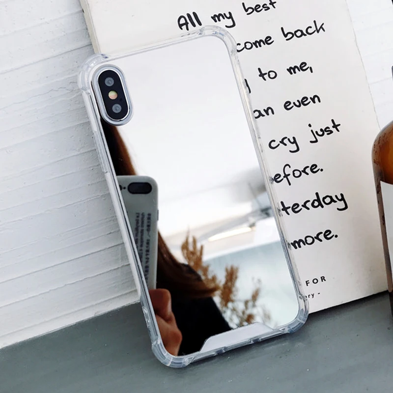 Mirror Phone Cases for iPhone 7 8 Plus TPU Back Protect Case for iPhone X 6 6 S 8 Plus Cover Reflect Girly Cute Case Capa Coque (7)