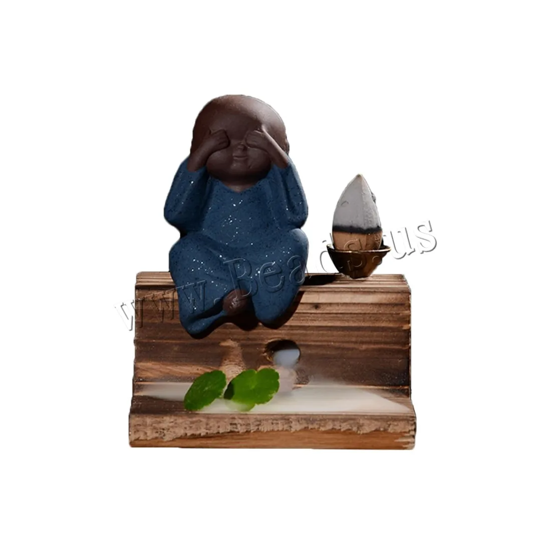 The little Monk Incense Holder Ceramic Backflow Incense Burner Creative Home Decor Smoke Waterfall Aromatherapy Censer 4 Styles