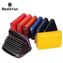 Кевин Юн Модный женский держатель для карт из натуральной кожи чехол для кредитных карт сумка для хранения ID карт