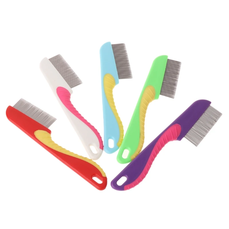 

Cat Comb Dense Teeth Massage Clean Hair Stainless Steel Animal Grooming Brushes