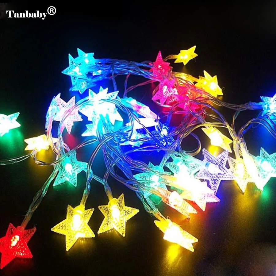 

Tanbaby 10m 100LED Christmas LED Star Light Fairy String Light Xmas holiday lighting wedding decoration Family Party lights