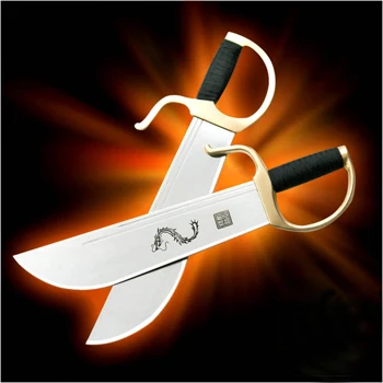 Индивидуальные Wing Chun нож/Боевая Ручка ножа без окантовки/настоящий меч король/медные фитинги