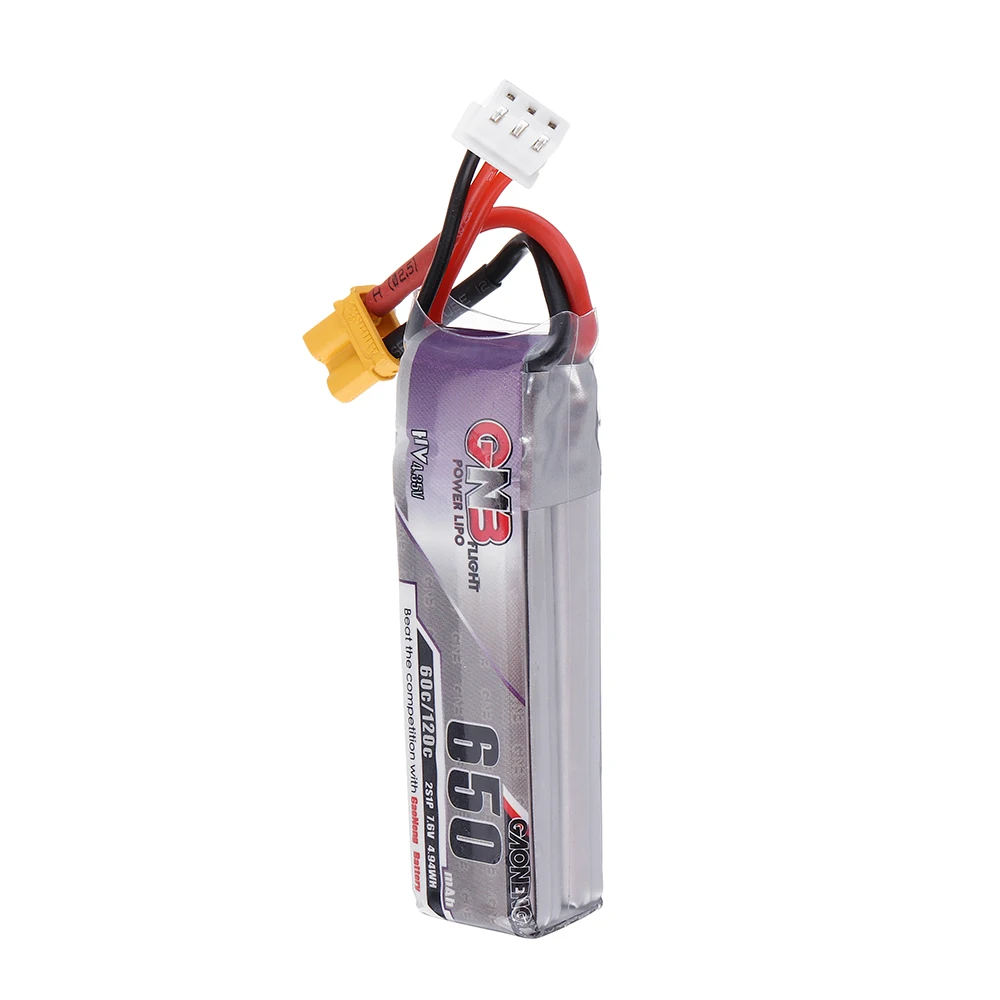 Gaoneng 7,6 V 650mAh 60C 2S HV 4,35 V Lipo аккумулятор XT30 разъем для Happymodel FPV Racing Cine Whoop BetaFPV Дрон