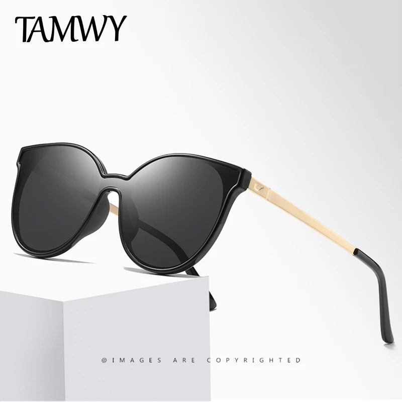 Женские солнцезащитные очки кошачий глаз TAMWY брендовые Ретро стиль