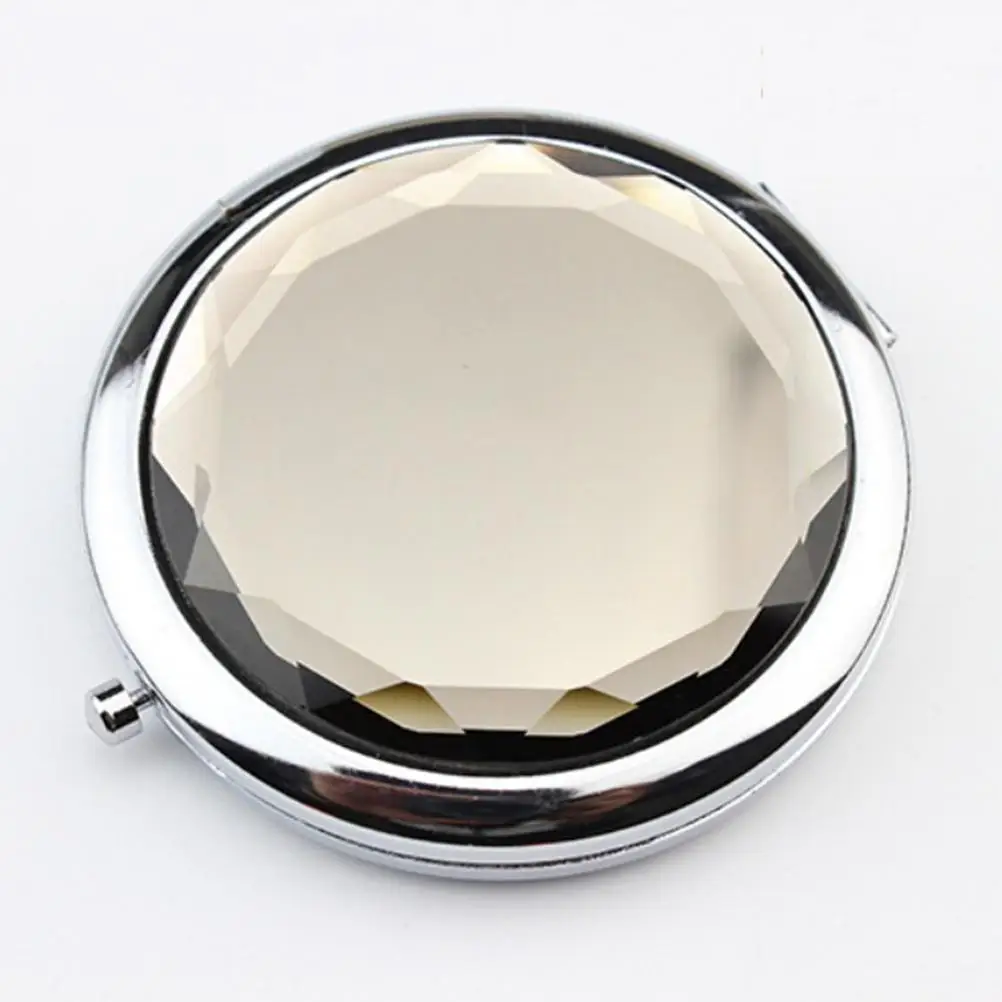 Портативный милые кристалл металла карманное зеркало Макияж раза круглый кристалл компактное зеркало персонализированные свадебные