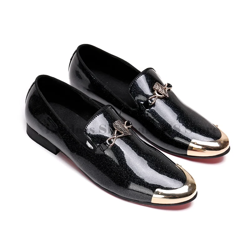 black buckle dress shoes