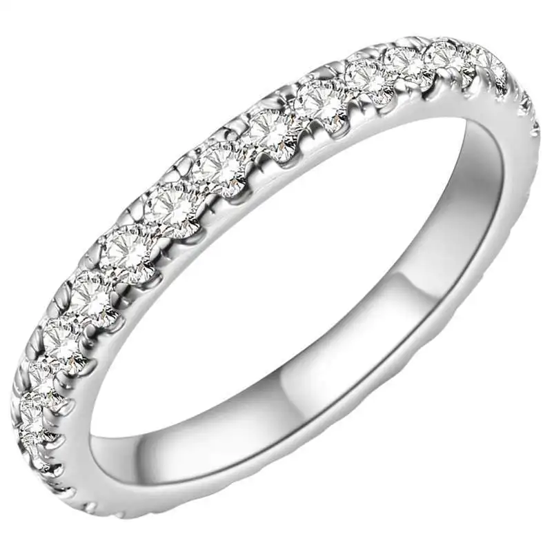 5pcs Cubic Zirconia Eternity Ring Full Cz Eternity Band Wedding