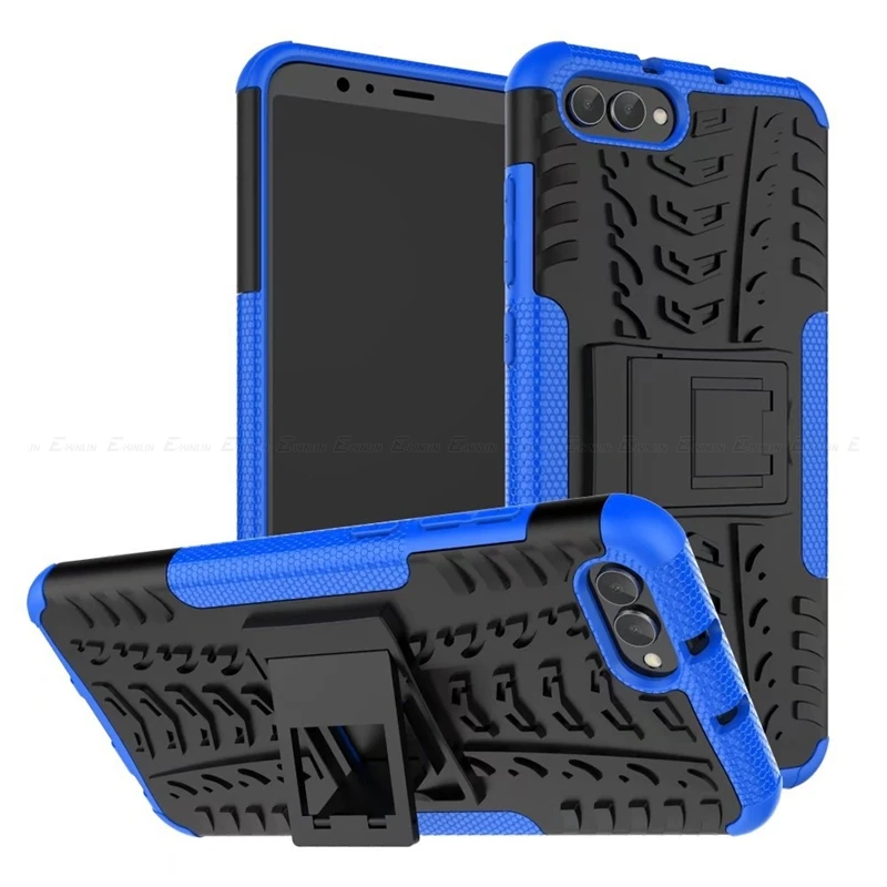 

Stand Case for Huawei Honor 10 v10 view 10 Silicone Bumper Hard Plastic Fitted Kickstand Hybrid Armor on Honor 10 lite v10 5.99