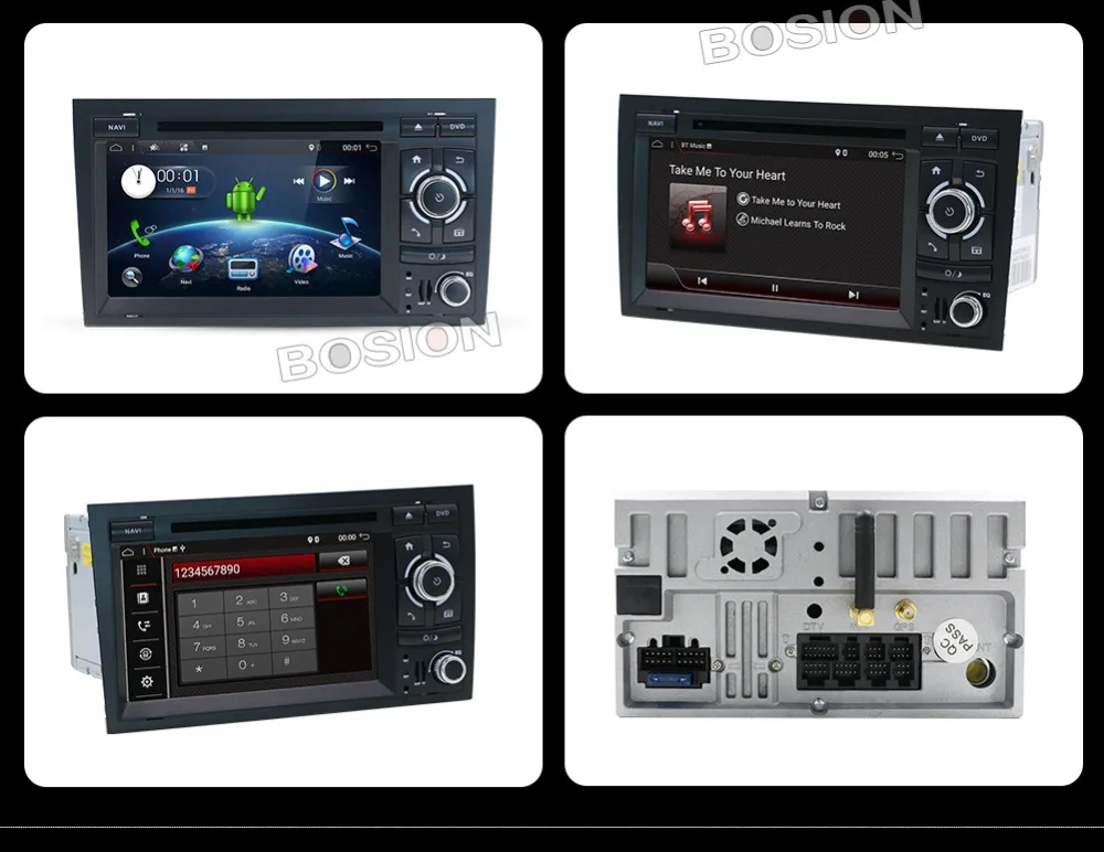 Flash Deal Free Canbus 1024*600 Quad Core Android 8.0 Car DVD Player for Audi A4 2002-2007 S4 RS4 8E 8F B9 B7 RNS-E (DTV DAB+ Optional) 17