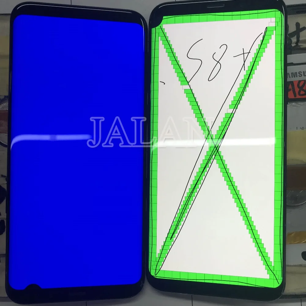 

The spot LCD screen with frame for SM S8 plus G955 lcd touch work well with black dot mobile phone glass repair intall