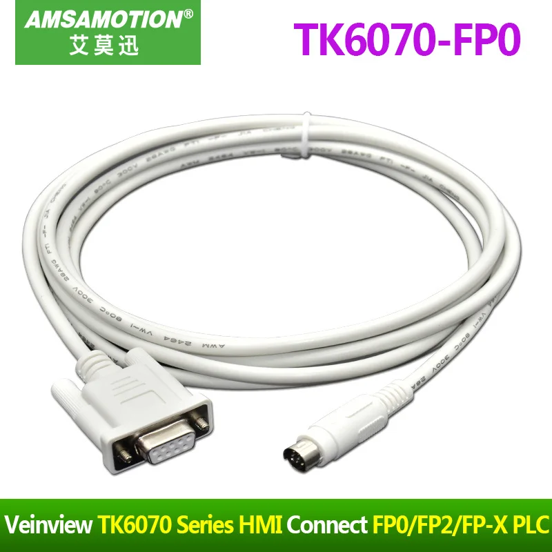 

TK6070-FP0 For Panasonic FP0/FP2/FP-X Series PLC Connect Veinview TK6070IH/IK/IPTouch Panel HMI Programming Cable TK6070FP0