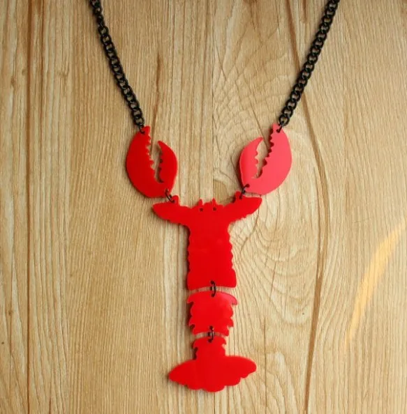 Funny Jewelry Acrylic Lobster Necklace Necklace AliExpress