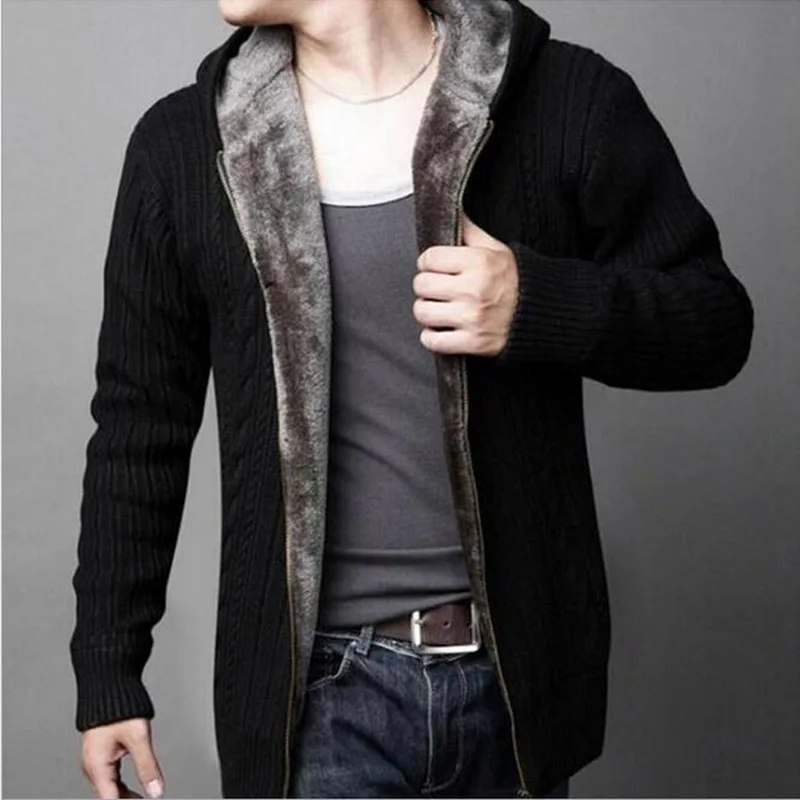 VXO мужской кардиган, зимний толстый теплый свитер, мужской свитер, мужской свитер