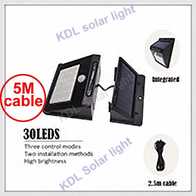 30 led 500lm Солнечный свет раздельный монтаж pIR motion 3 senser Binval полярная лампа сад L IP