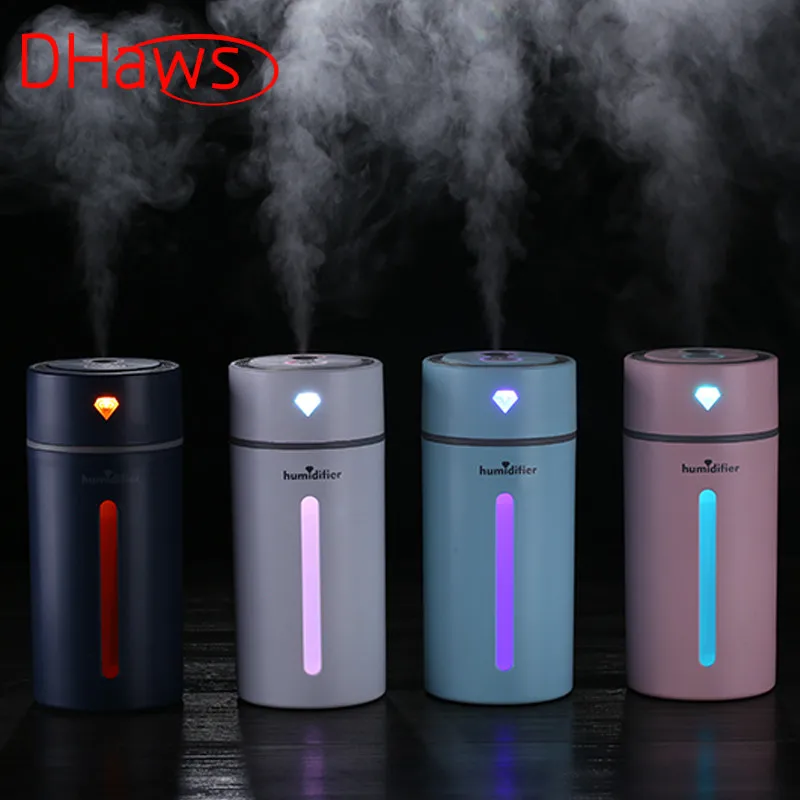 

DHaws Ultrasonic Humidifier Aroma Diffuser with LED Light Waterless Automatic Power-off Mini Mist Maker Car Air Humidifiers