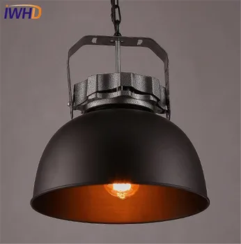 

IWHD Loft Style Iron Vintage Pendant Light Fixtures RH Edison Industrial Lamp Dining Room Hanging Droplight Indoor Lighting