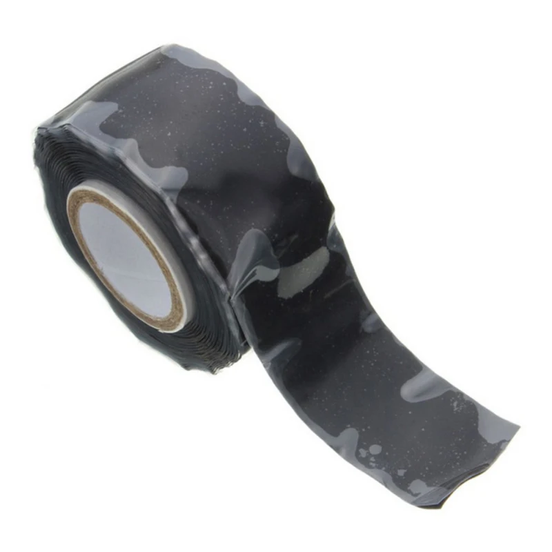 

1pcs 1.5m New Multi-purpose Self-adhesive Strong Repair Black Silicone Rubber Waterproof Adhesive Rescue Tape Self Melting Wire