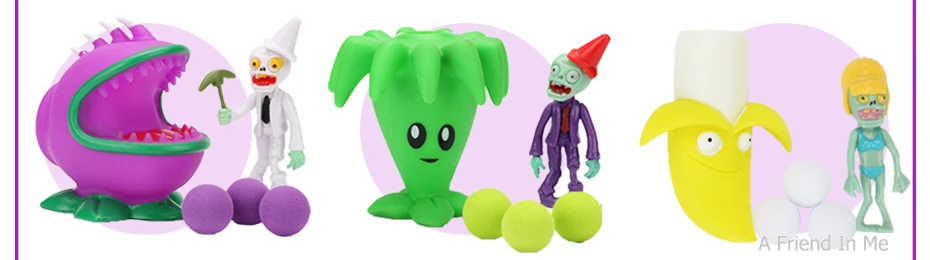 PVC Plants VS Zombies Action Figure Toys PVZ Peashooter Chomper Zombie Anime Figures Model Funny Toys For Children