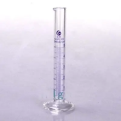 Градиентный лабораторный стеклянный цилиндр 25 мл с носиком|25ml graduated cylinder|glass