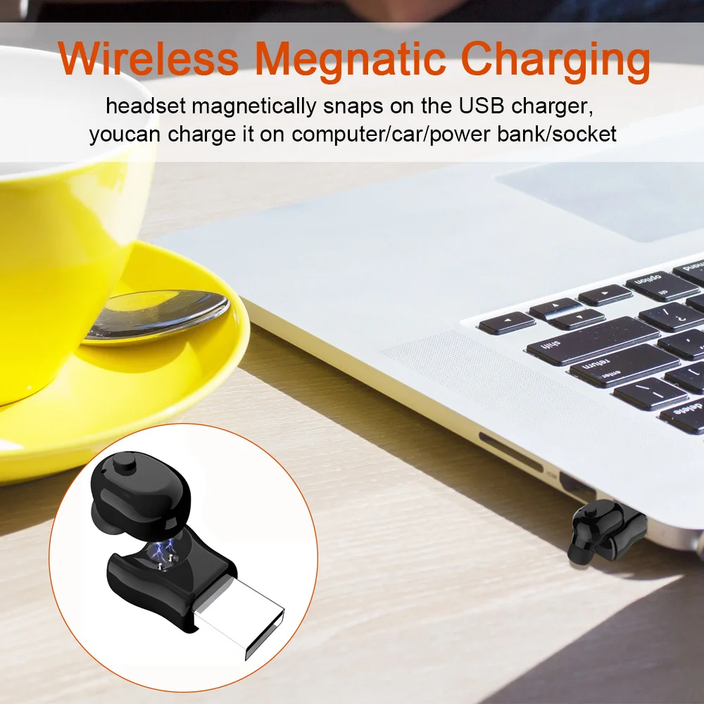 Waterproof Mini Earphone Wireless Bluetooth Headset Earbuds Hidden Invisible Earpiece Micro Usb Earphone Wireless Sport headset