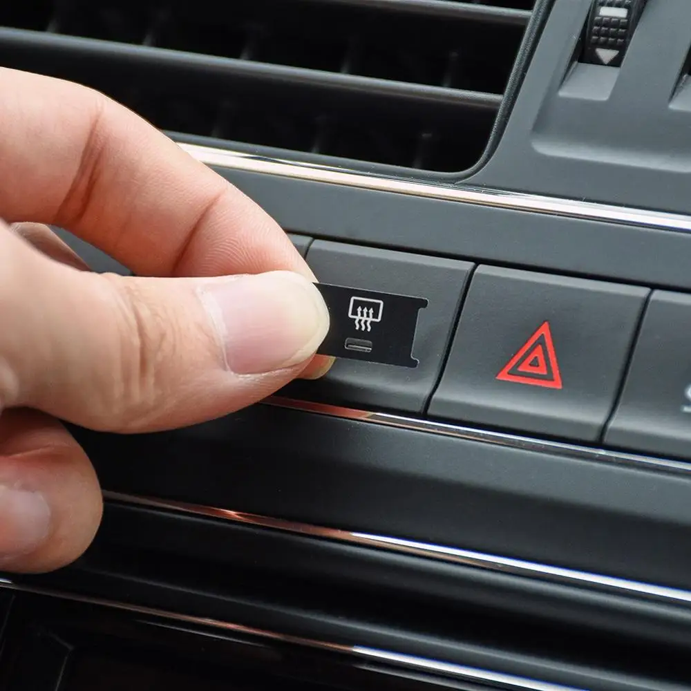 

PVC Car Air Conditioner AC Dash Button Replacement Decal Stickers Car Audio Practical AC Controll