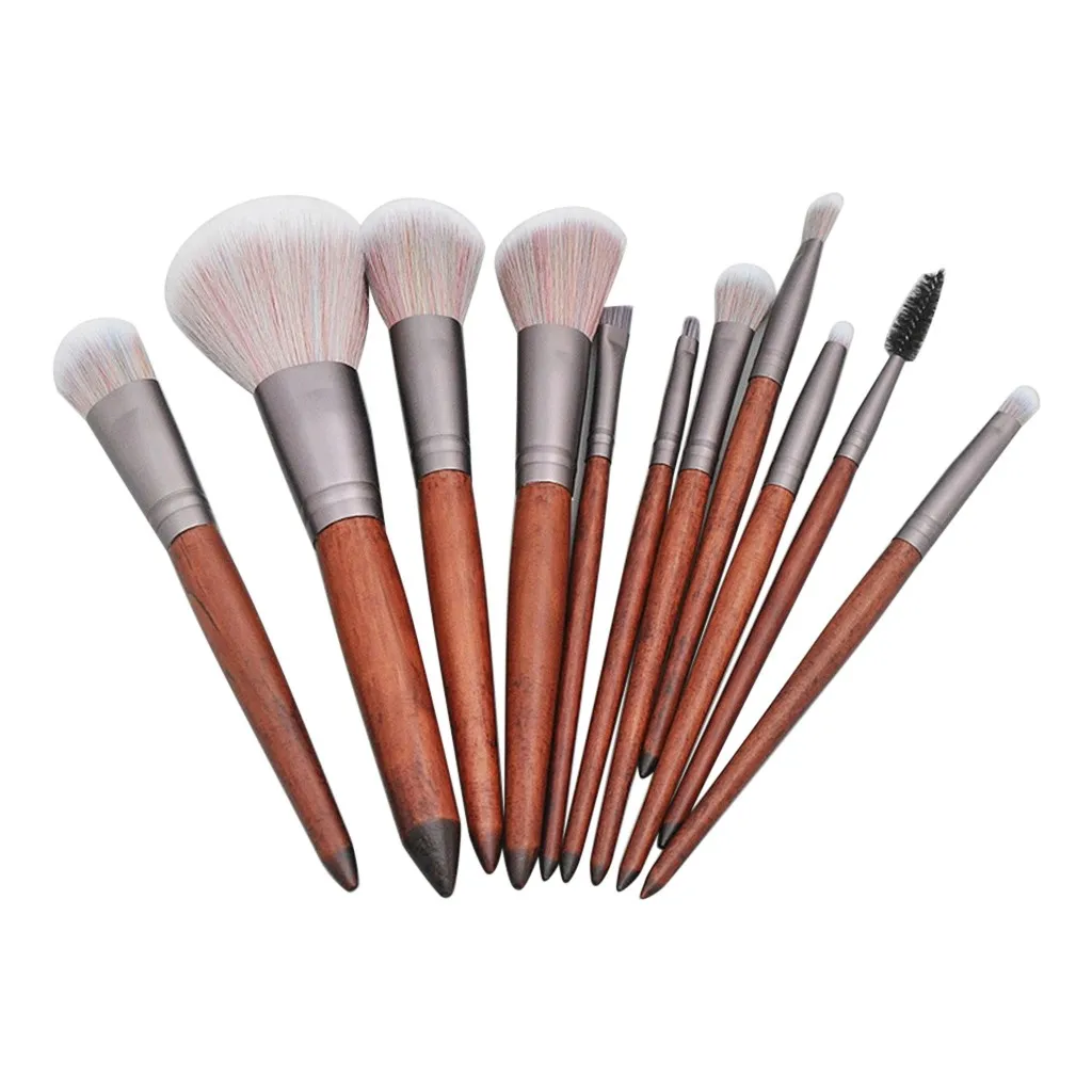 Макияж для основы кисть 11 шт. сандаль деревянная глаз с деревянной ручкой набор