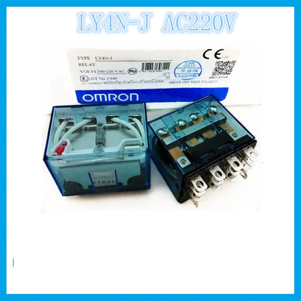 LY4N-J 200/220VAC Electromechanical Relay 10A 240VAC 14 Pins x 2pcs 