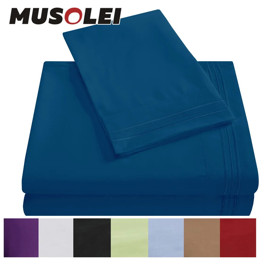 

Deep Pocket 4 Piece Bed Sheet Set,solid bedding set,Include Flat sheet,fitted sheet,pillowcase.super king/queen/twin/full size