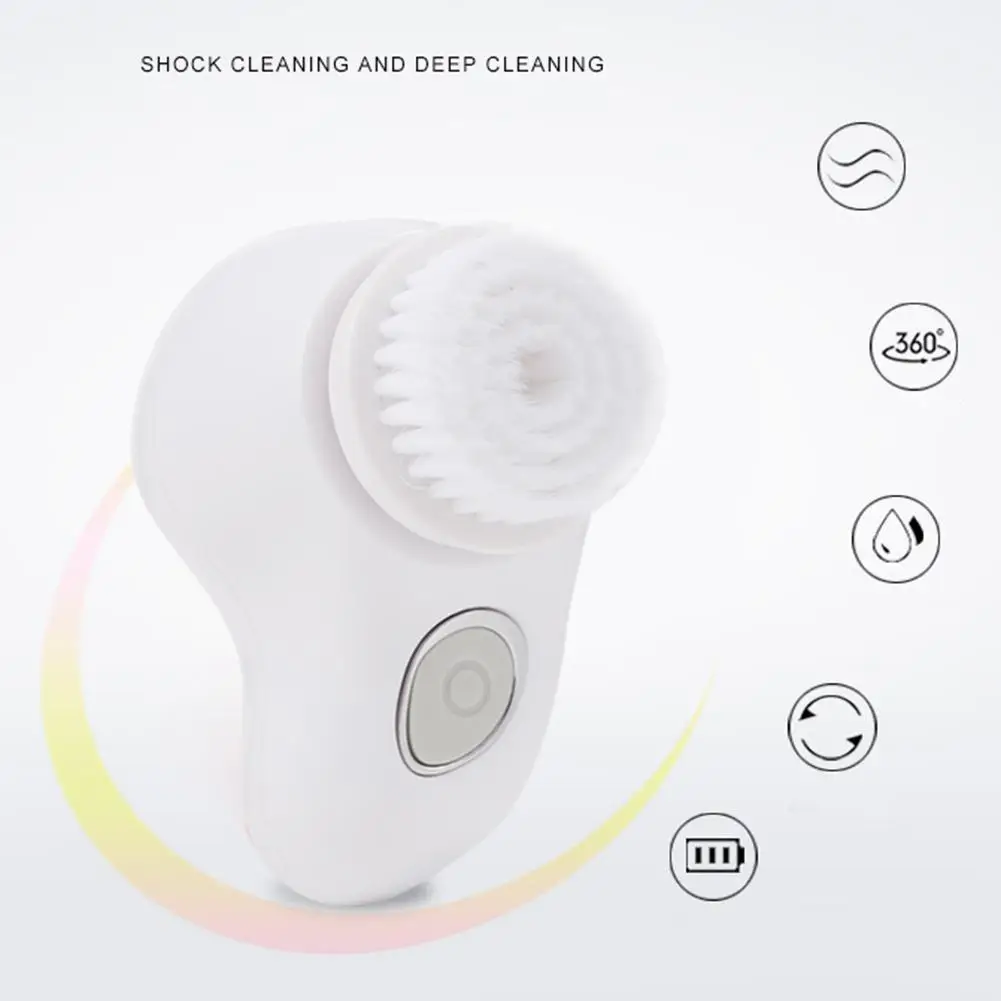 

Rechargeable USB Waterproof Facial Cleansing Brush Cleansing Skin Care Face & Body Scrubber for Deep Cleansing with Brush Heads