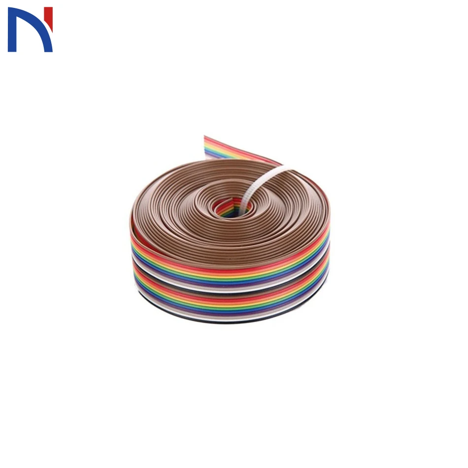 

5M 1.27mm 20P 20 Pin DuPont Cable Rainbow Flat Line Support Wire Soldered Cable Connector Wire 3M 20 pin For Arduino Diy Kit