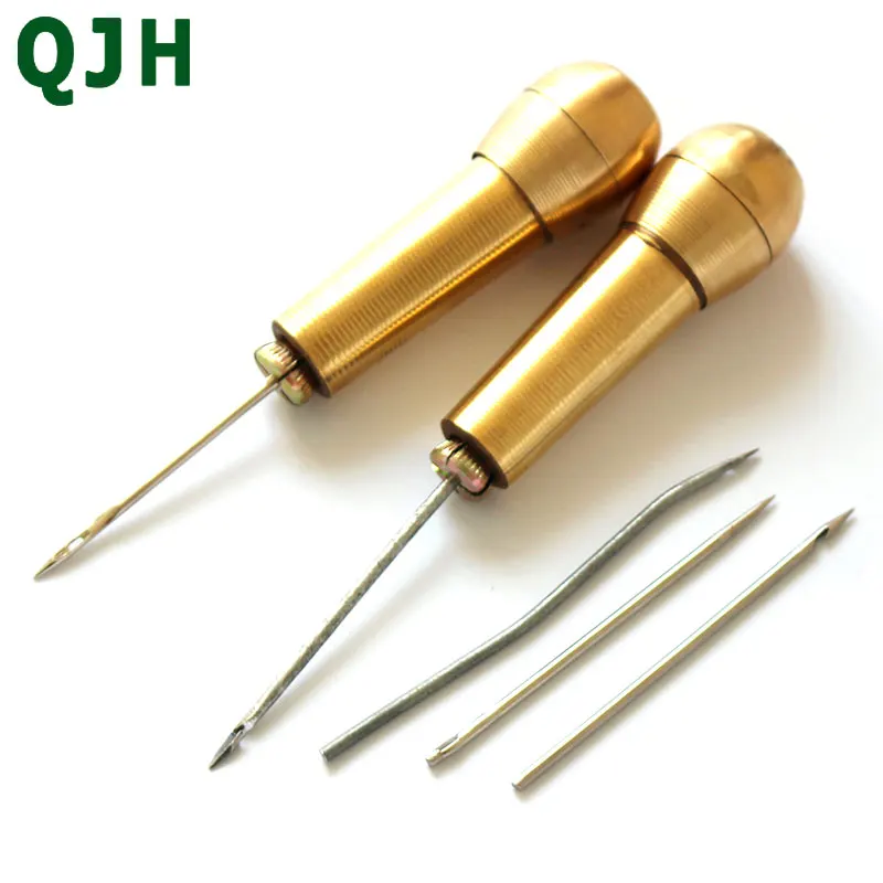 

7pcs/set DIY Copper Handle Awl Shoes Repair Tool Leather Canvas Shoe Repair Tool Punch Sewing Kit Needles Stitcher Crochet Line