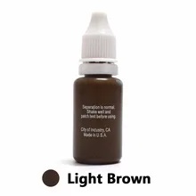 Для профессионального микроблейдинга чернила Микро Пигмент Перманентный макияж для бровей подводка для губ 1/2 унций 15 мл светло-коричневый 3 шт