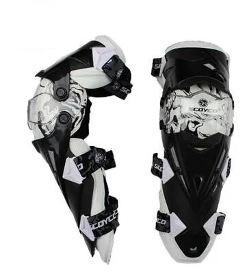 Scoyco K12 взрослого мотоцикла гоночный велосипед колени и голени защитный чехол гвардии колодки наколенники для мотокросса - Цвет: Белый