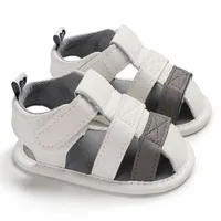 0-18Months Newborn Baby Boy Shoes Spring Autumn Gray White Patchwork Baby Boy Soft Sole Shoes Infant Baby Sandals Dropshipping 1