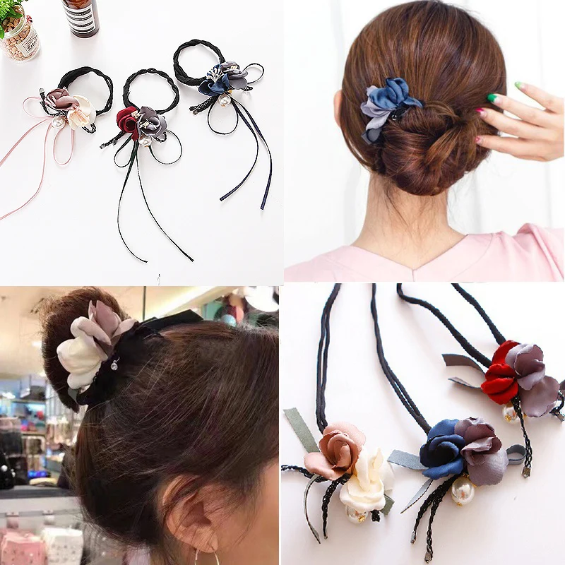 

LNRRABC HOT Hair Accessories Magic Bun Maker Girl Donut Device Messy Women Pearl Hair Bands French DIY Hairstyle Headband Tools