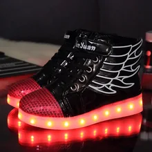 10 Стили Детская Обувь С Light Up Кроссовки Для Детей USB Зарядка