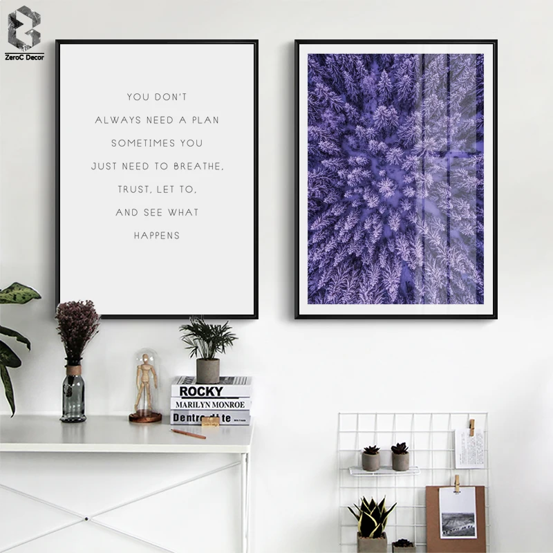 

Modern Landscape ( Purple Forest ) Canvas Art Posters and Prints Wall Picture Painting Home Decor for Living Room Decoration