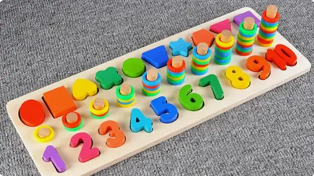 Математика Монтессори игрушки Цифровой формы сопряжения обучения дошкольного счетная доска Дети Обучающие деревянные игрушки для детей подарок WYQ