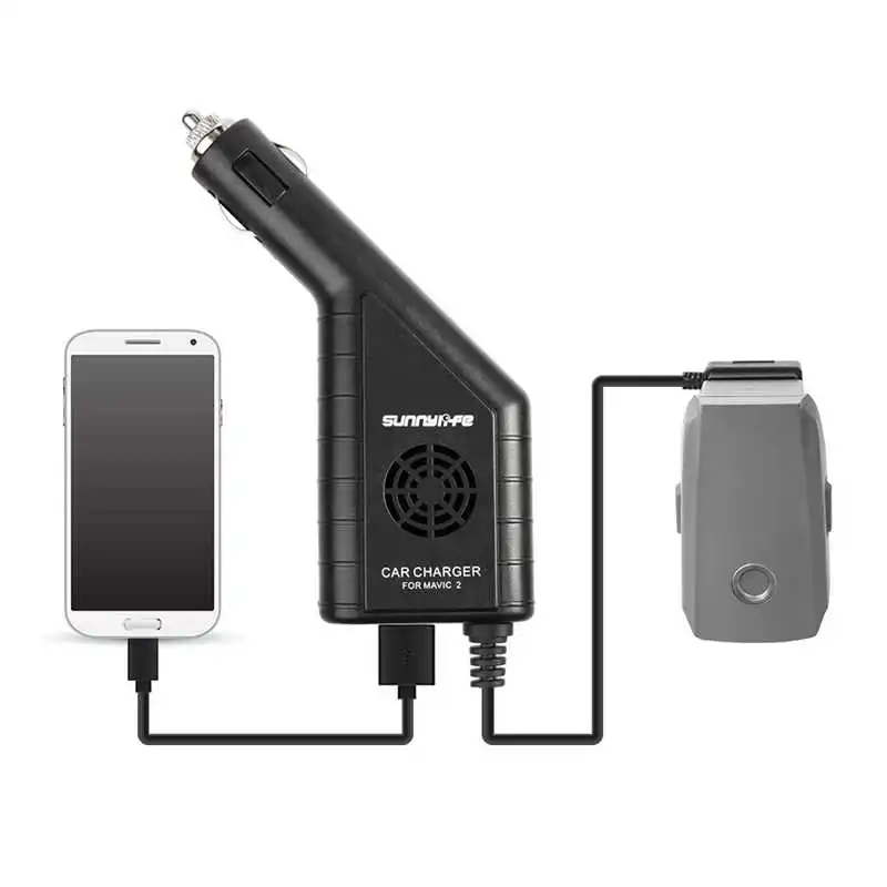  Car Charger 2-in-1 With USB Remote Charger Mavic 2 Battery Charger for DJI MAVIC 2 PRO & ZOOM Drone