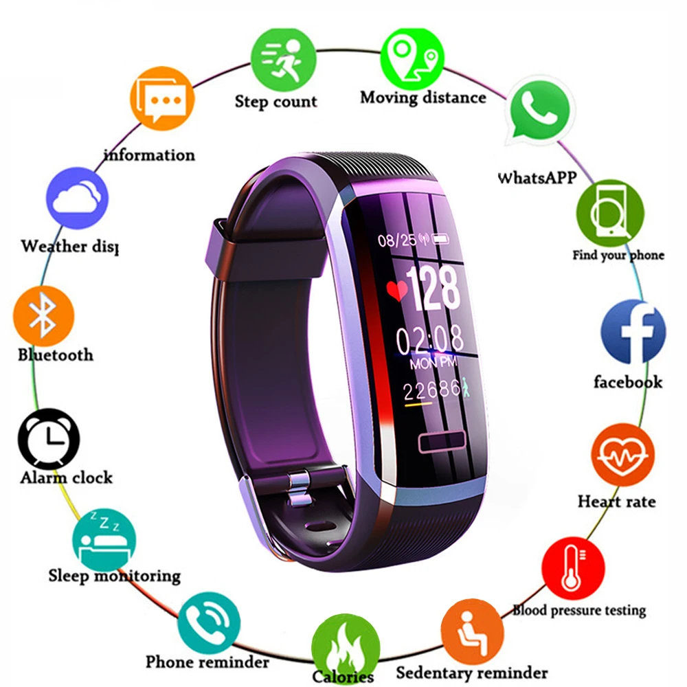 

Sport Smart watch men Bracelet real-time monitor heart rate & sleeping best Couple Fitness Tracker pink fit women