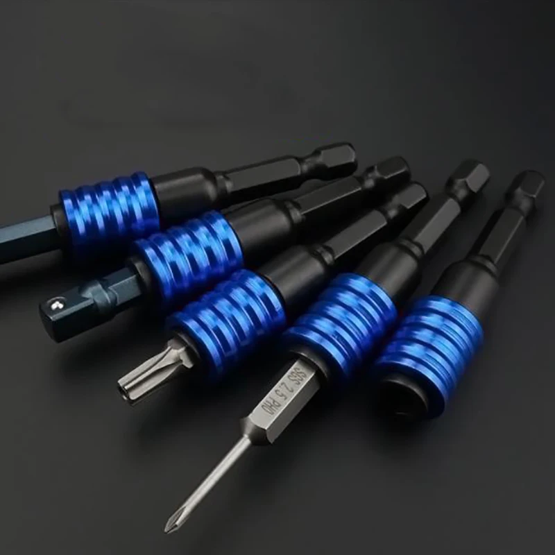 Self-locking quick change bit Extension rod with magnetic electric screwdriver 6.35mm batch chuck extension 1/4 adapter |
