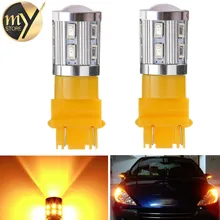 2 шт., Автомобильные светодиодные лампы 3157 3156 SMD 5730 P27W T25 12 В