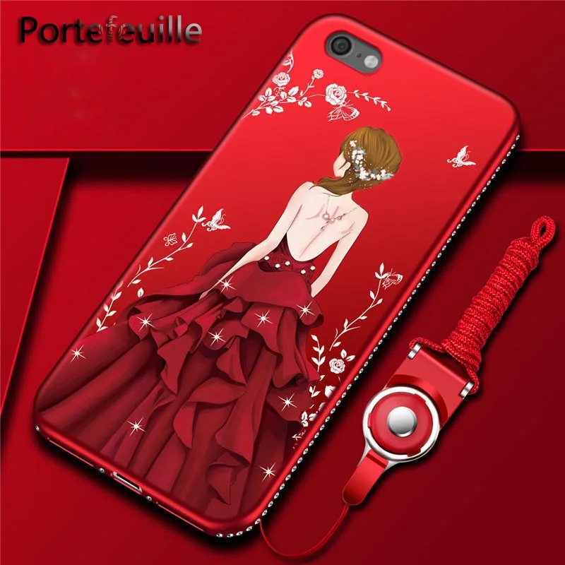 Portefeuille For iPhone 8 Case Luxury Glitter Rhinestone TPU Silicone Girls Back Cases Cover For Apple iPhone 7 Plus 6 6S 5 5S X (6)